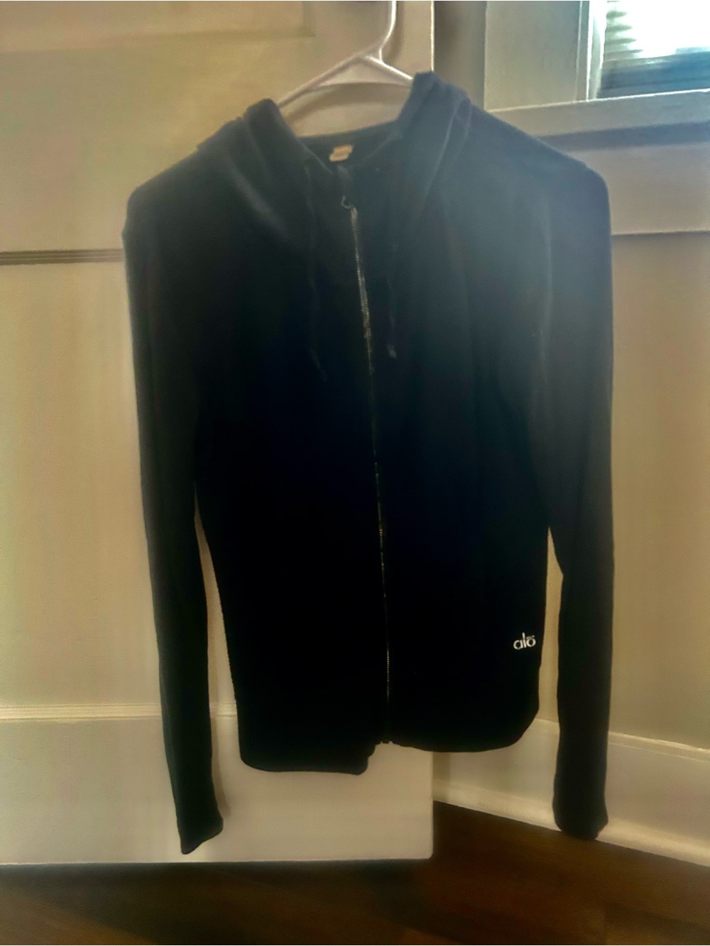 ALO Yoga Black Zip-Up Hoodie